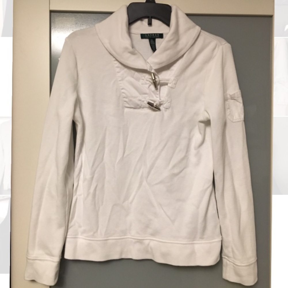 RALPH LAUREN SWEATER white